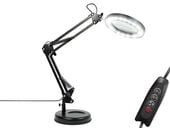 Lampka biurkowa LED LB-23 czarna z lupą