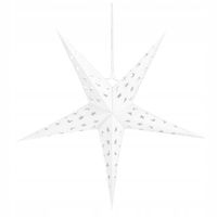 GWIAZDA PAPIEROWA ŚWIĄTECZNA WITRAŻ BIAŁA 3d 25cm