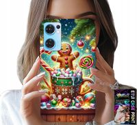 ETUI DO OPPO RENO7 5G - PIERNIK PIERNIKI ŚWIĄTECZNE WZORY +SZKŁO