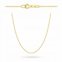 ZŁOTY ŁAŃCUSZEK KOSTKA KOSTECZKA 42 CM 585 GRAWER