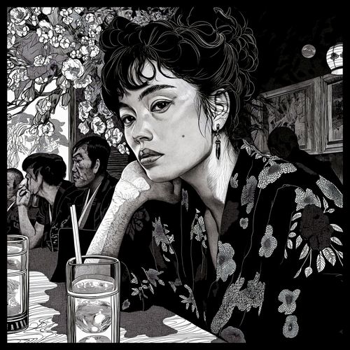 Plakat 70x70cm Czarne Kimono na Arena.pl