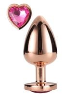 korek analny gleaming love rose gold plug large dreamtoys