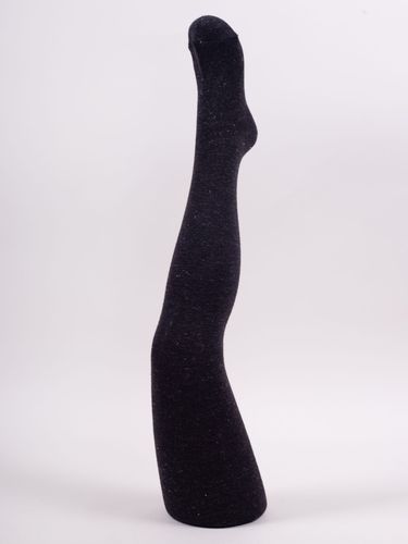 Rajstopy dziewczęce bawełniane ze srebrną nitką czarne 140-146 YOCLUB na Arena.pl