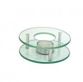 Podgrzewacz do potraw chrom szkło okrągły 12,5 cm