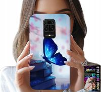 ETUI DO XIAOMI NOTE 9 PRO / 9S - NIEBIESKI MOTYLEK, MOTYL, DAMSKIE WZORY