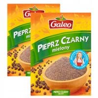 Galeo Pieprz czarny mielony 15 g x 2 sztuki