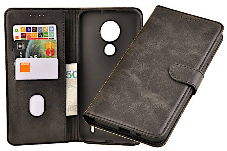 Etui portfel Wallet do Nokia C21 czarny zdjęcie 1
