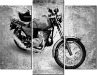 70 90CM OBRAZ 3 ELEM MOTOCYKL ŚCIENNY DRUK PŁÓTNO