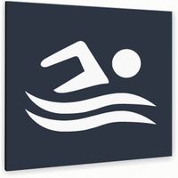 Tabliczka ALUMINIOWA PŁYWALNIA Tablica ATRACYTOWA nierdzewna ZNAK NADRUK UV