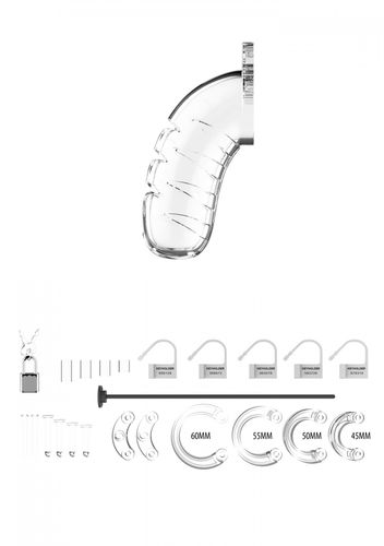 model 16   chastity   4.5   cock cage   transparent na Arena.pl