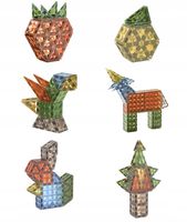 Klocki Magnetyczne Diamentowe Dinozaury 90 el Zestaw Konstrukcyjny dla