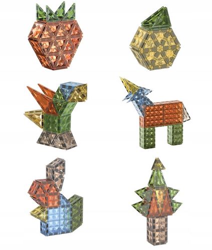 Klocki Magnetyczne Diamentowe Dinozaury 90 el Zestaw Konstrukcyjny dla na Arena.pl