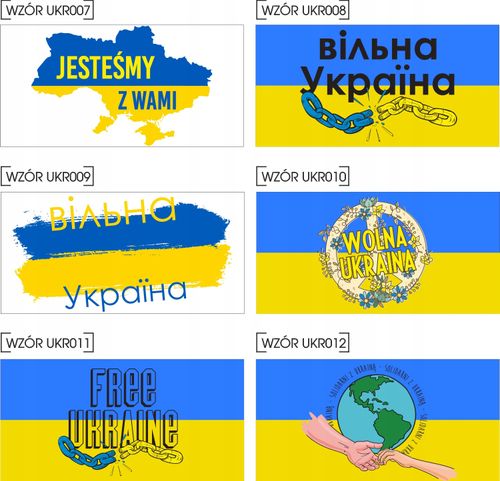BANER FLAGA transparent WOLNA UKRAINA 200x100cm na Arena.pl