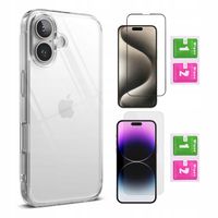 Etui I&G do iPhone 16 | CLEAR Case Przezroczyste WZMOCNIONE + 2 x SZKŁO