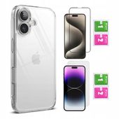 Etui I&G do iPhone 16 | CLEAR Case Przezroczyste WZMOCNIONE + 2 x SZKŁO