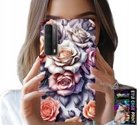 ETUI DO HUAWEI P SMART 2021 - KWIECISTE WZORY RÓŻA RÓŻE KWIATKI CASE
