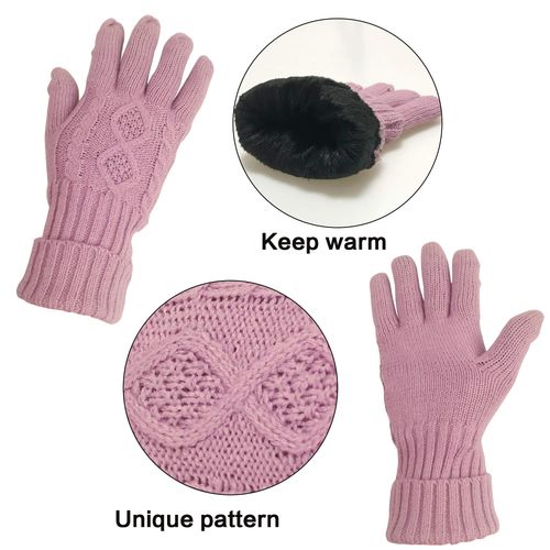 Zestaw Zimowy 3w1 Czapka Szalik Rękawiczki do Ekranów Różowy Uniwersalny na Arena.pl