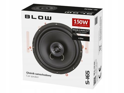 MOCNY GŁOŚNIK SAMOCHODOWY DWUDROŻNY BLOW S-165 150W 165MM 16,5cm na Arena.pl