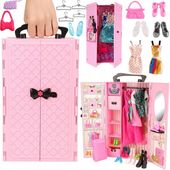 Szafa dla Lalek Garderoba dla Lalek Domek dla Lalek Akcesoria Lalka +GRATIS