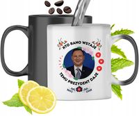 Kubek Magiczny Andrzej Duda Zmieniający Kolor Z Nadrukiem Ze Zdjęciem