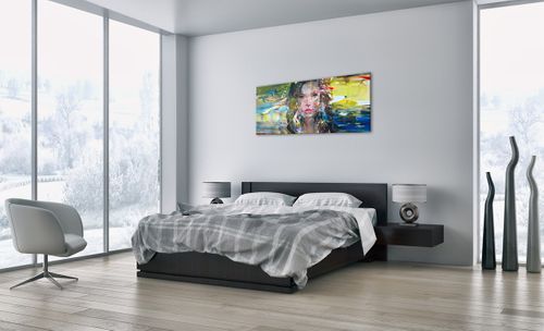 Obraz Na Płótnie - Portret Kobieta - 120X50 Cm - Ab120X50-3473 na Arena.pl