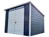 DOMEK OGRODOWY 3X3 BRAMA DWUSKRZYDŁOWA - ANTRACYT + BIAŁY DG163