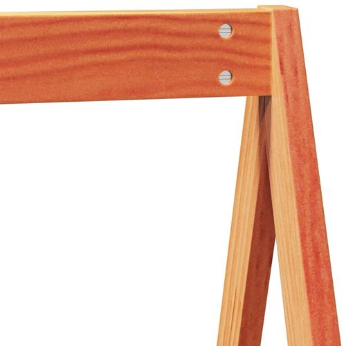 Łóżko z piętrem i daszkiem, woskowy brąz, 90x190 cm, sosnowe na Arena.pl