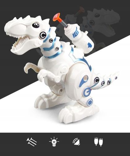 DUŻY DINOZAUR ROBOT TREX CHODZI RYCZY ŚWIECI ZIEJE na Arena.pl