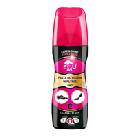 EMU Pasta do butów w płynie 2w1 (care and shine shoe liquid) - CZARNA 75 ml