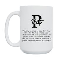 KUBEK Z IMIENIEM "PIOTR" Wzór - Duży 450 ml