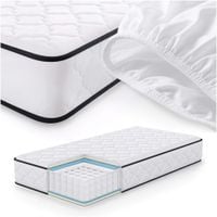 Materac sprężynowy z ochraniaczem 7-strefowy H3 100x200 cm