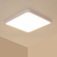 LAMPA SUFITOWA PLAFON LED BIAŁA ŁAZIENKOWA NOWOCZESNA KWADRAT 3000K IP44