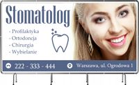 BANER REKLAMOWY 130x80 cm plandeka duży wybór wzorów STOMATOLOG