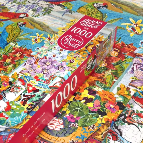 Puzzle 1000 elementów. Papugi na werandzie 30639 na Arena.pl