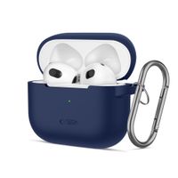 Etui Silikonowe Tech-Protect z Karabińczykiem DO AirPods 3 Navy Blue