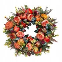 Wieniec na Święto Dziękczynienia Jesienny wieniec na drzwi Trwały