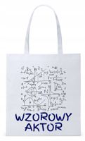 Torba Biała Eco Shopper Dla Aktora Aktorki Prezent Z Nadrukiem Ze Zdjęciem