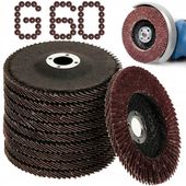 TARCZA LISTKOWA 125 LAMELKA DO SZLIFOWANIA STALI METALU DREWNA P60 10