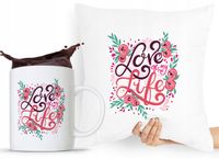 Zestaw Poduszka + Kubek Walentynki Dla Dziewczyny Z Nadrukiem Ze Zdjęciem