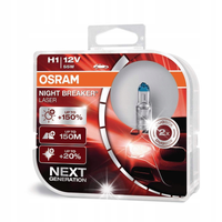 OSRAM H1 Żarówki Samochodowe Night Breaker LASER +150% 150M + 20% Światła