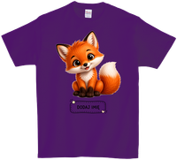 Koszulka T-shirt dla dzieci - Zwierzęta - Lisek - Dodaj imię jeśli chcesz