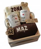 Prezent ślubny Ręczniki z haftem kubki Żona i Mąż