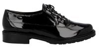 Högl Półbuty damskie - Sznurowane lakierowane - rozmiar 36 - Czarna skóra