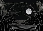 Plakat 35x25cm Aura Nocnych Tropików