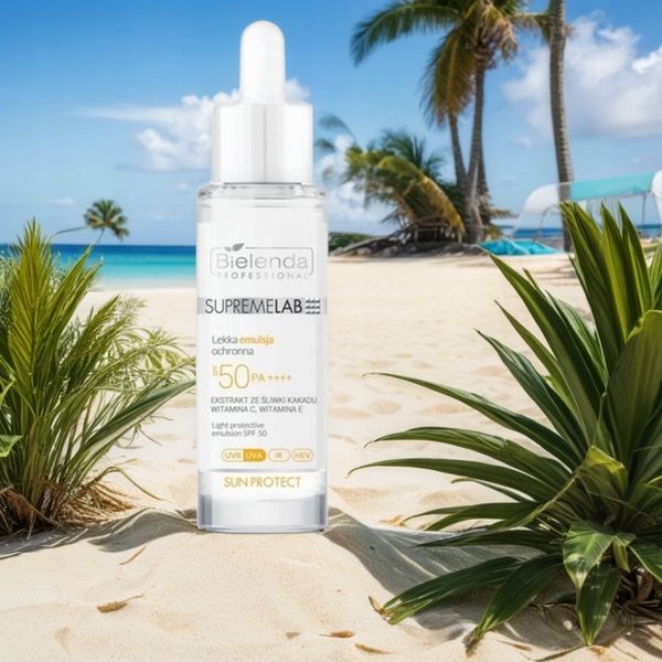 BIELENDA SUPREMELAB EMULSJA OPALANIA OCHRONNA SPF50 PA ++++ UVA UVB IR HEV zdjęcie 4