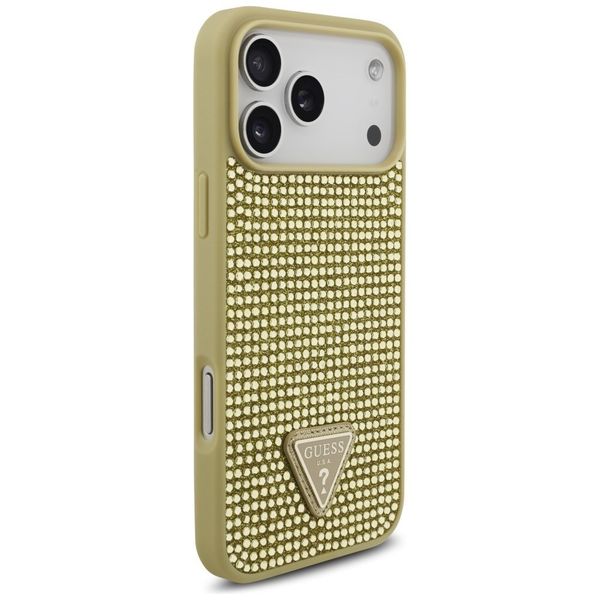 Etui Guess Rhinestone Triangle Logo do iPhone 17 Pro Max złoty zdjęcie 4