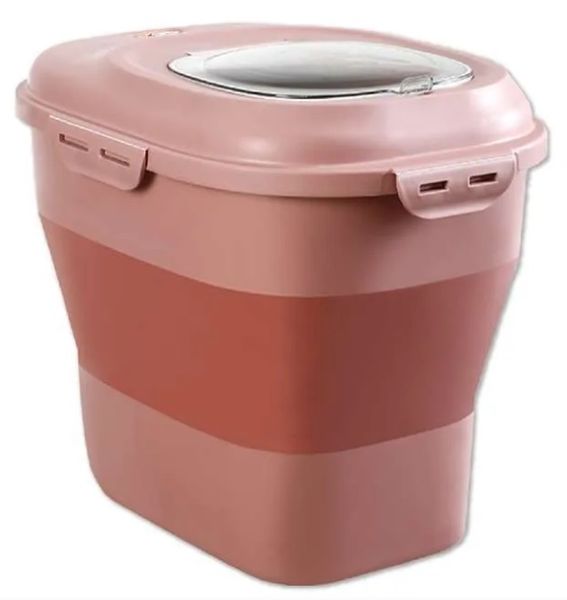 DUŻY POJEMNIK NA KARMĘ DLA PSA SKŁADANY SILIKON RÓŻOWY zdjęcie 1