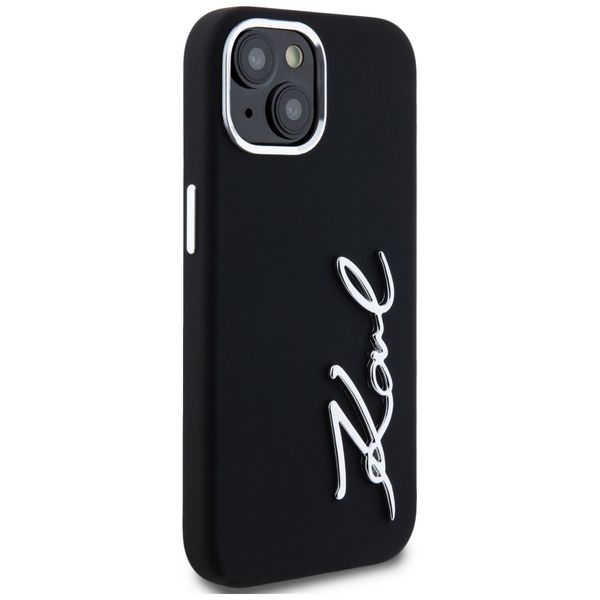 etui karl lagerfeld silicone metal       script logo do iphone 15 zdjęcie 4