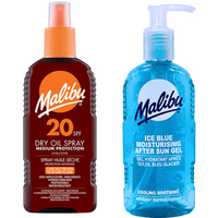 Malibu Olejek Brązujący Do Opalania SPF20 200ml + Żel Po Opalaniu 200m