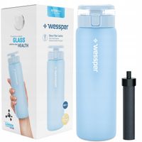 SZKLANA BUTELKA FILTRUJĄCA WESSPER ACTIVEMAX 0,7l + 1x FILTR WODY WESSPER